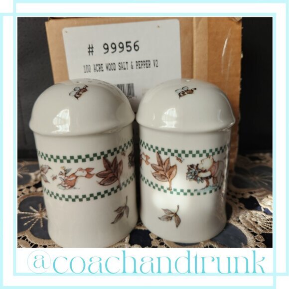 DISNEY Winnie the Pooh Blustery Day Salt & Pepper Shakers Collectable NWT - Picture 1 of 9